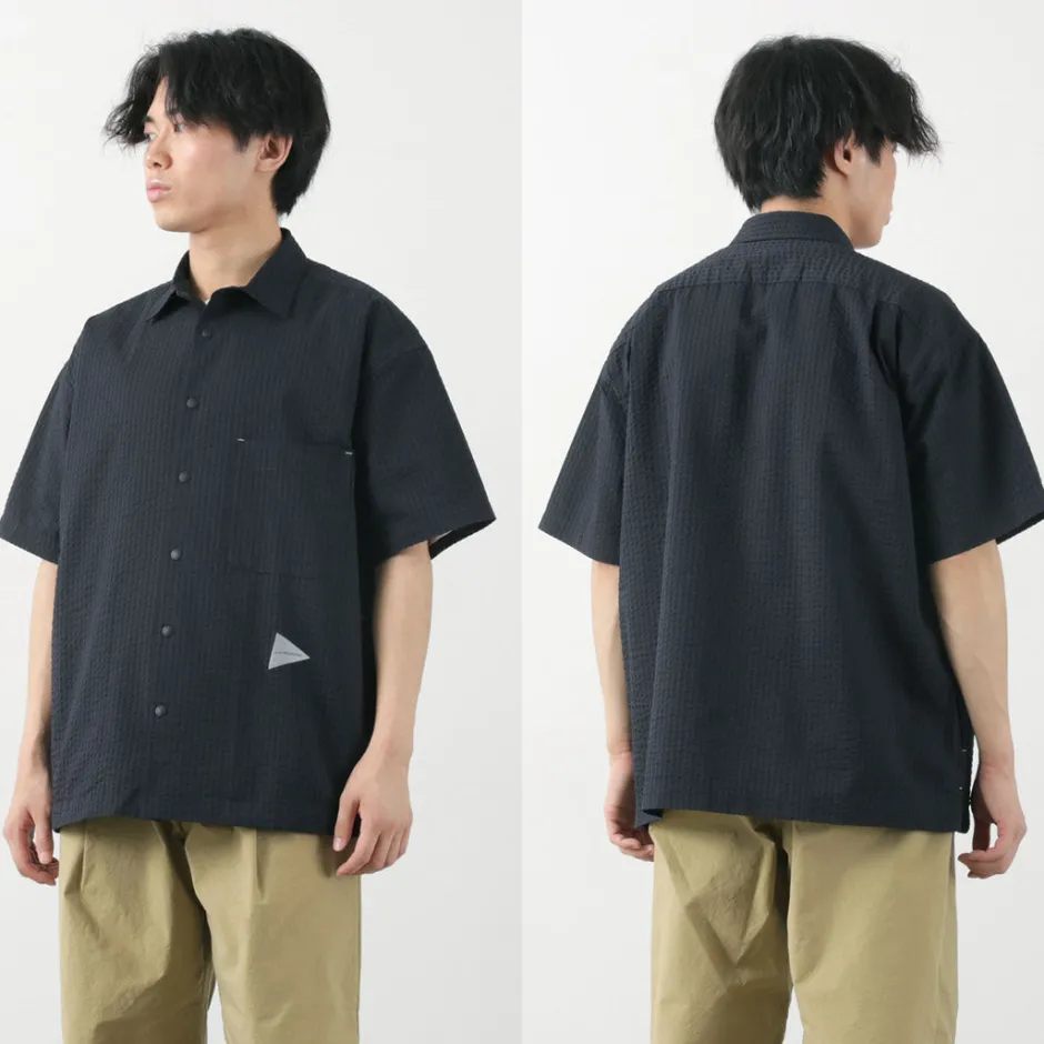 Shirts^AND WANDER / Dry Soft Seersucker Short Sleeve Shirt