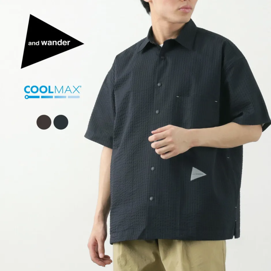 Shirts^AND WANDER / Dry Soft Seersucker Short Sleeve Shirt