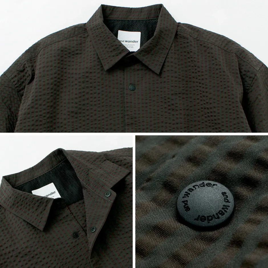 Shirts^AND WANDER / Dry Soft Seersucker Short Sleeve Shirt