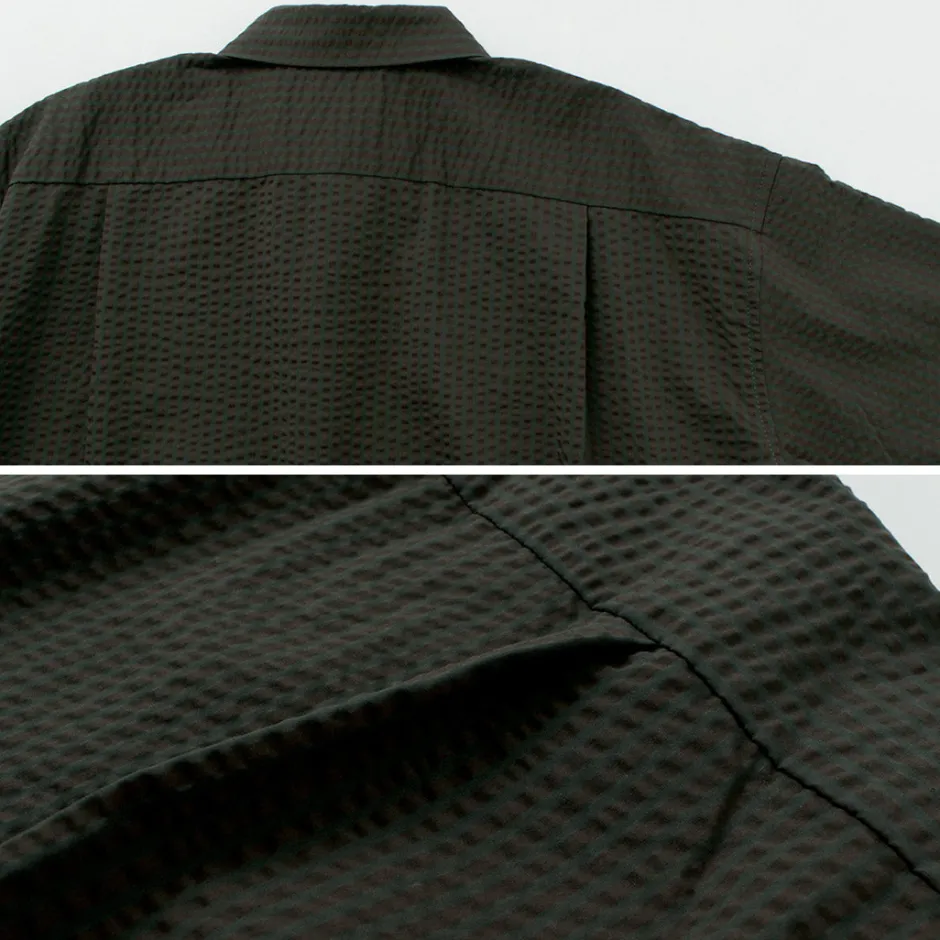 Shirts^AND WANDER / Dry Soft Seersucker Short Sleeve Shirt