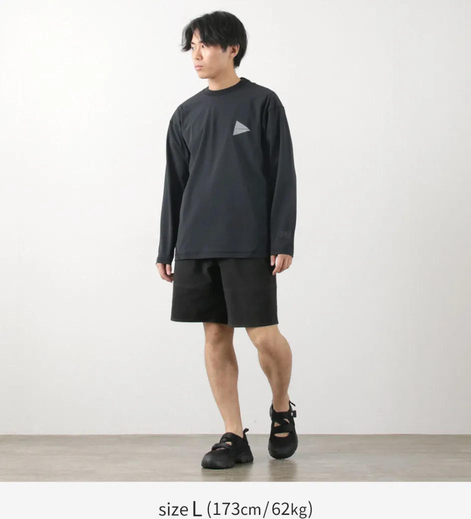 T-Shirts^AND WANDER / Rash Guard M black
