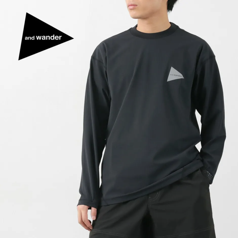 T-Shirts^AND WANDER / Rash Guard M black