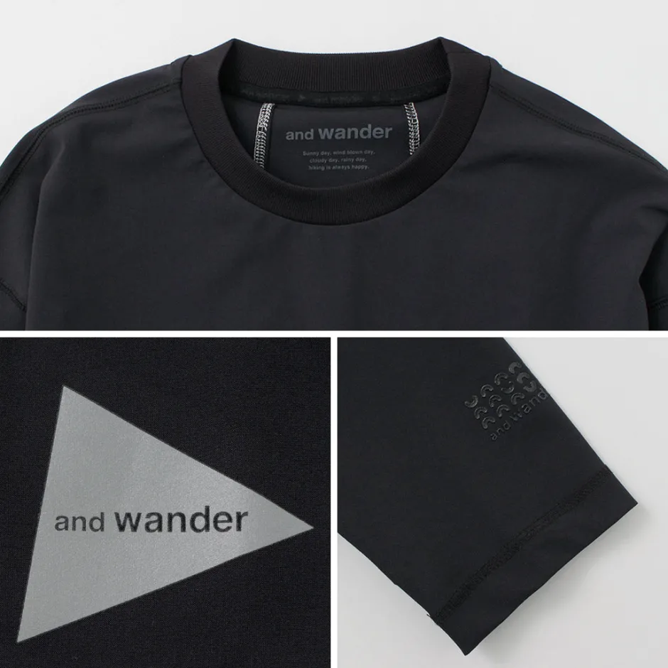 T-Shirts^AND WANDER / Rash Guard M black