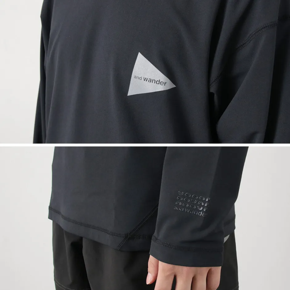 T-Shirts^AND WANDER / Rash Guard M black