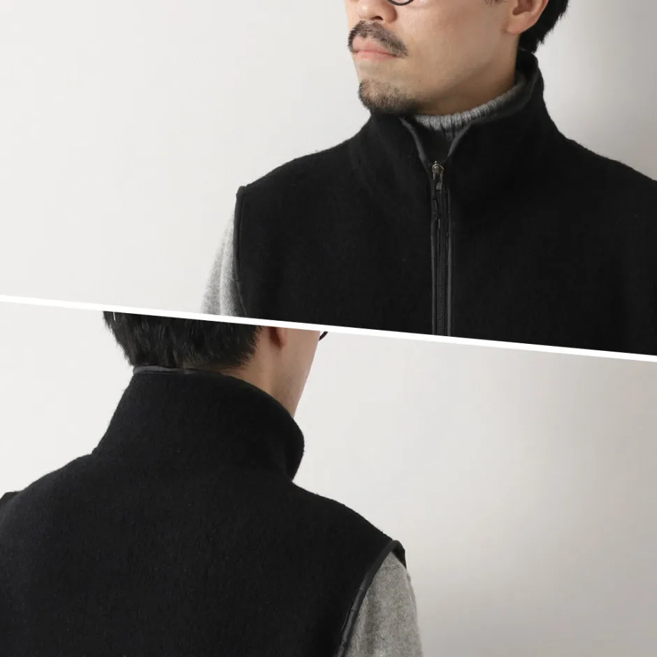 Jackets^AXESQUIN / Wool Boa Vest black