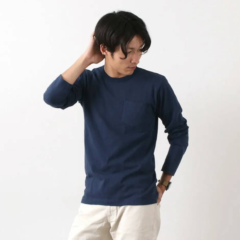 T-Shirts^BARNS / BR-1106 Jersey Crew Neck L/S Pocket T-Shirt