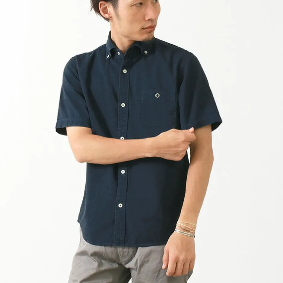 Shirts^BARNS / BR-5266 Ox S/S button-down shirt