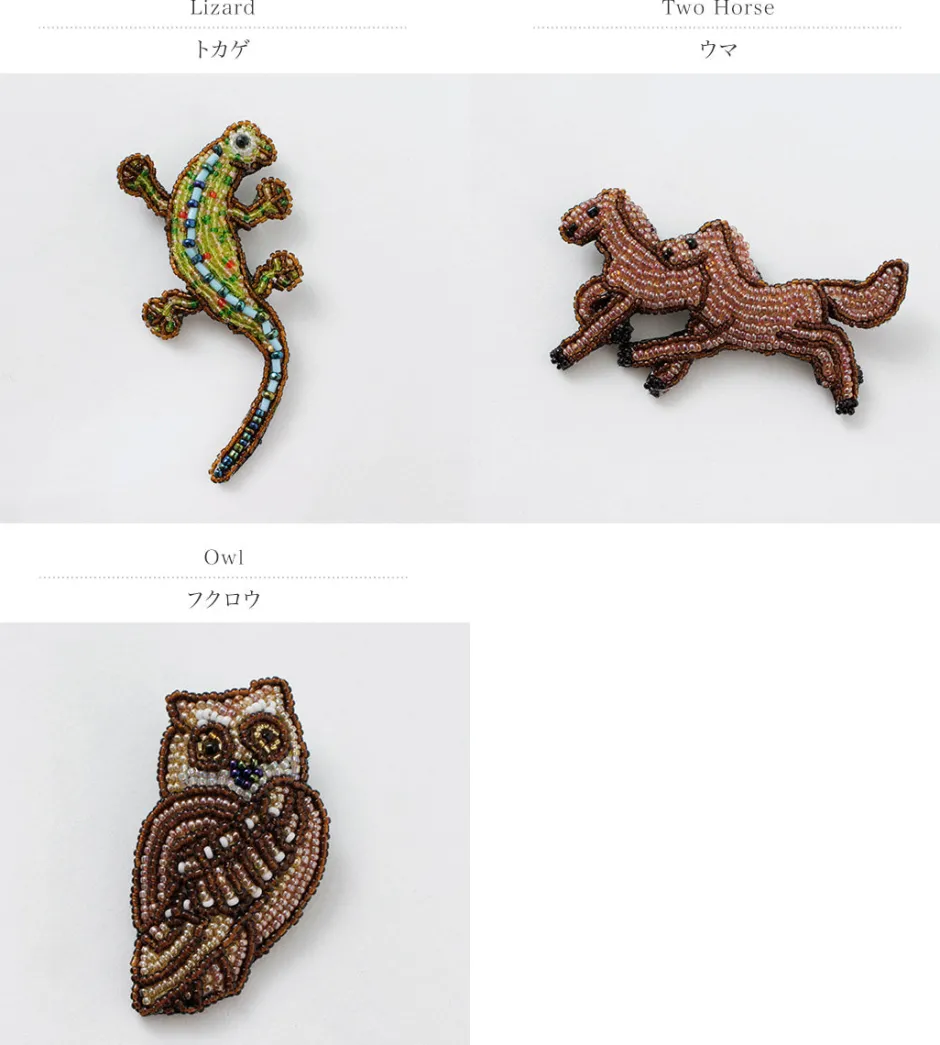 Other Goods^BEADED ACCESSORIES / Beaded pin badge L