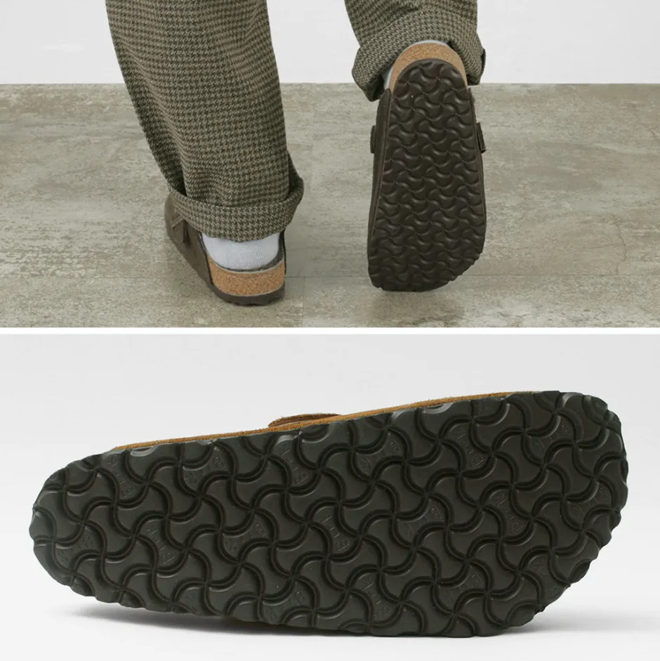 Sandals^BIRKENSTOCK / Boston Shearling Suede Leather Fur Sandals