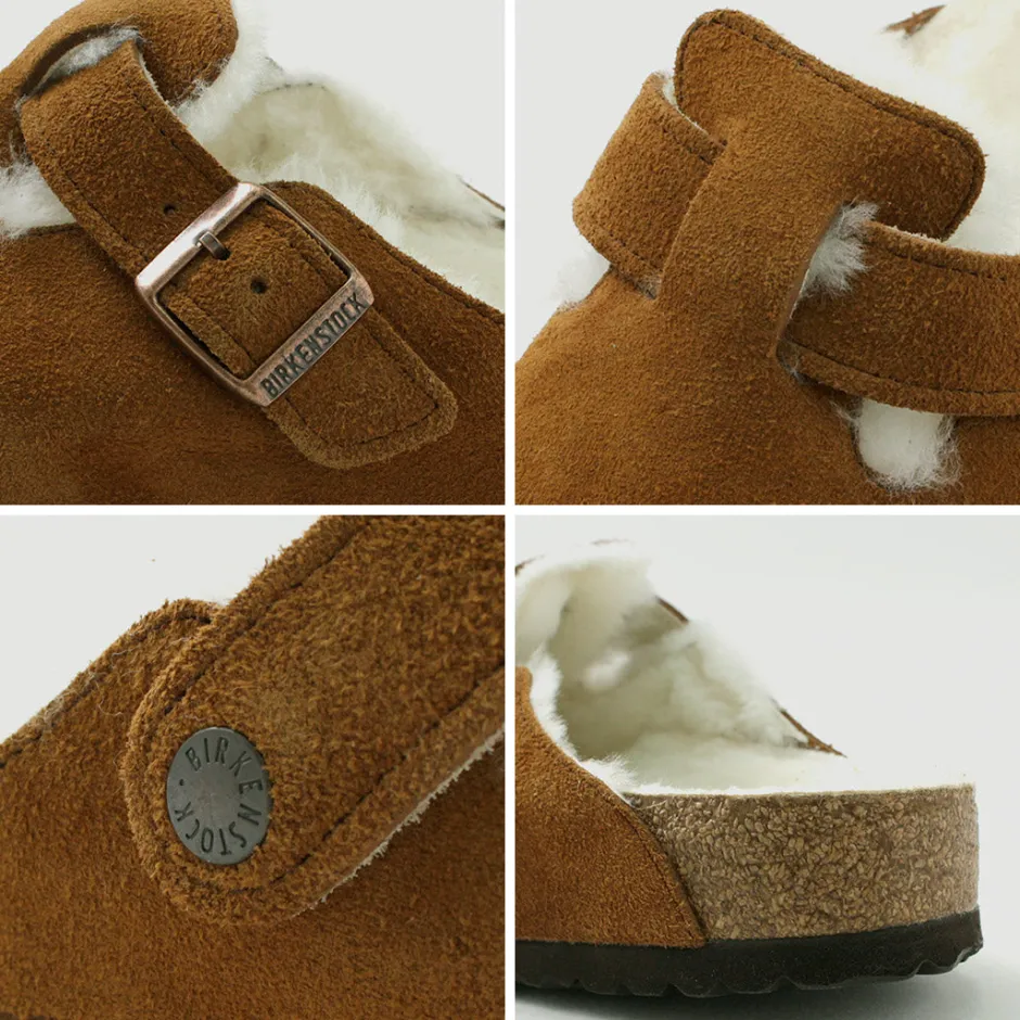 Sandals^BIRKENSTOCK / Boston Shearling Suede Leather Fur Sandals