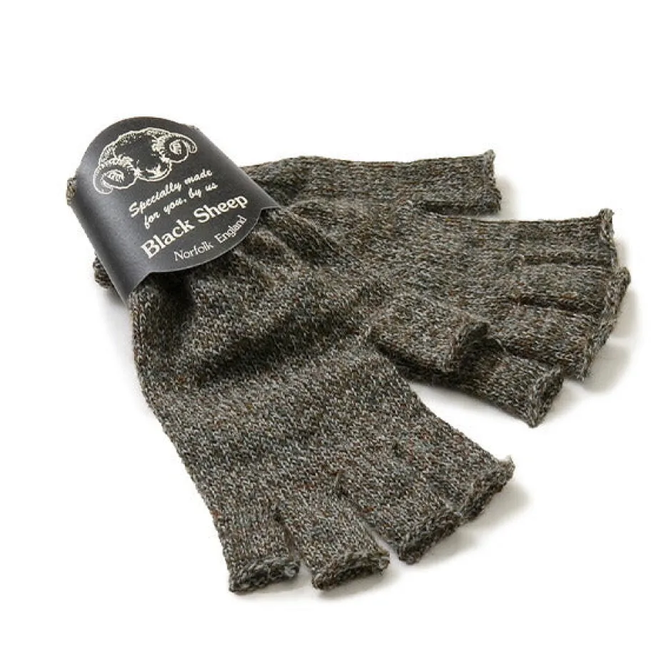 Gloves^BLACK SHEEP / Fingerless knit gloves