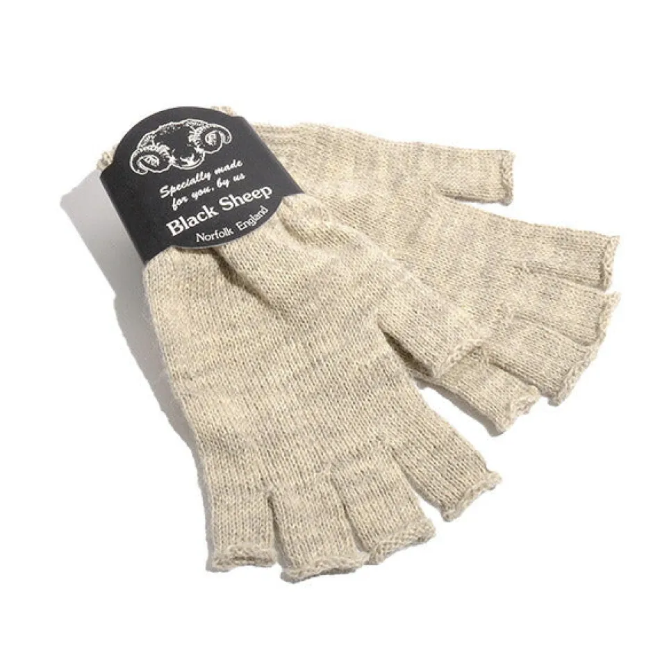Gloves^BLACK SHEEP / Fingerless knit gloves