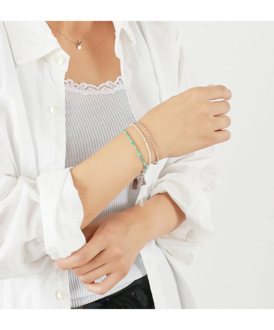 Anklets^CHALISA T.. / Turquoise W Wrap Bracelet Karen Silver blue