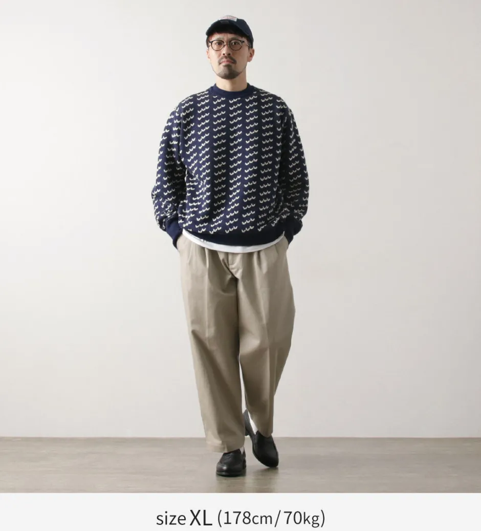 Knits^COOHEM / Big Birds Eye Knit Pullover navy