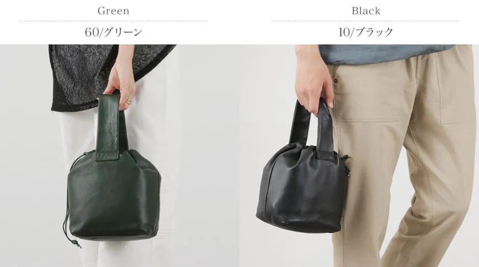Tote Bags^CREED / Drawstring Tote Cowhide Leather