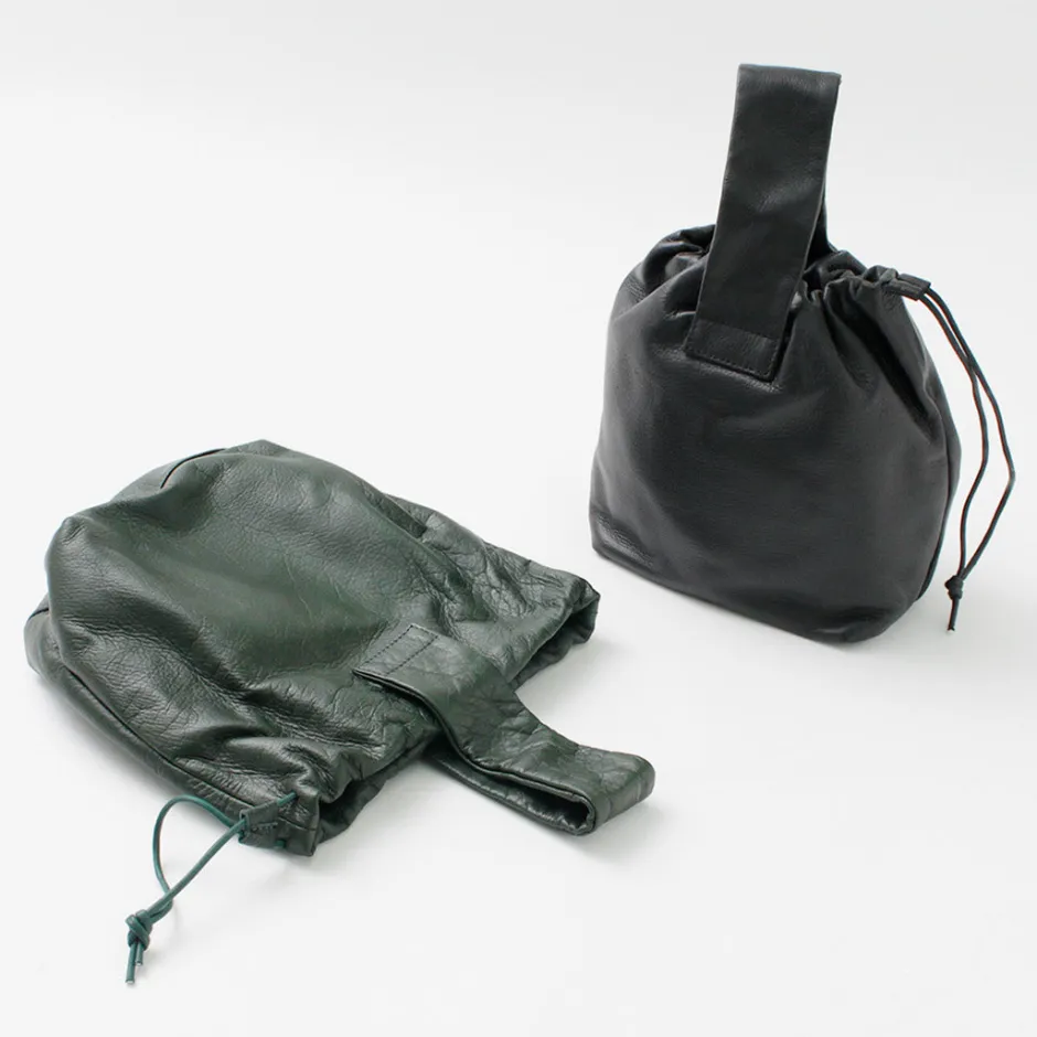 Tote Bags^CREED / Drawstring Tote Cowhide Leather