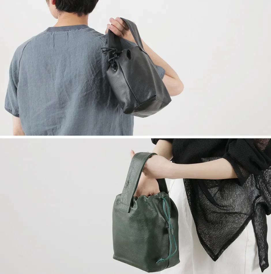 Tote Bags^CREED / Drawstring Tote Cowhide Leather