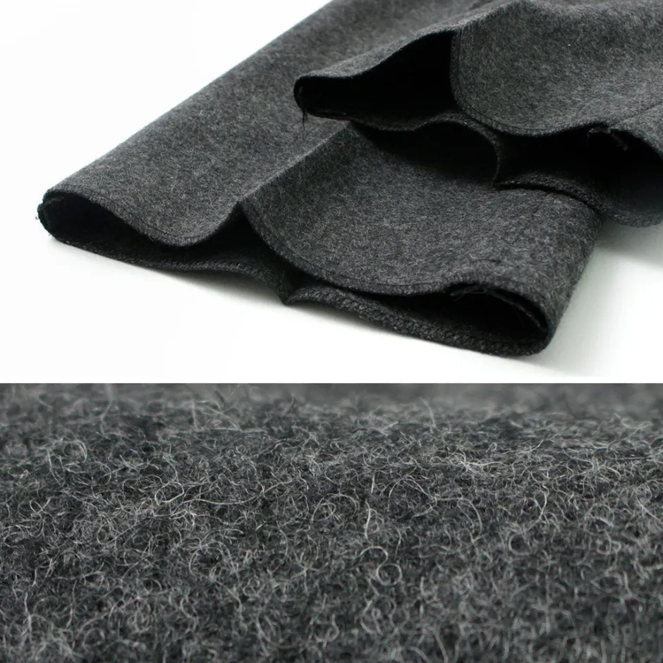 Trousers^D.C.WHITE / Wool Melton Tapered Trousers gray