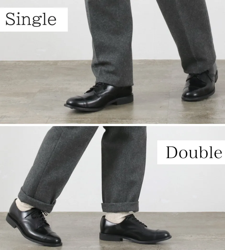 Trousers^D.C.WHITE / Wool Melton Tapered Trousers gray