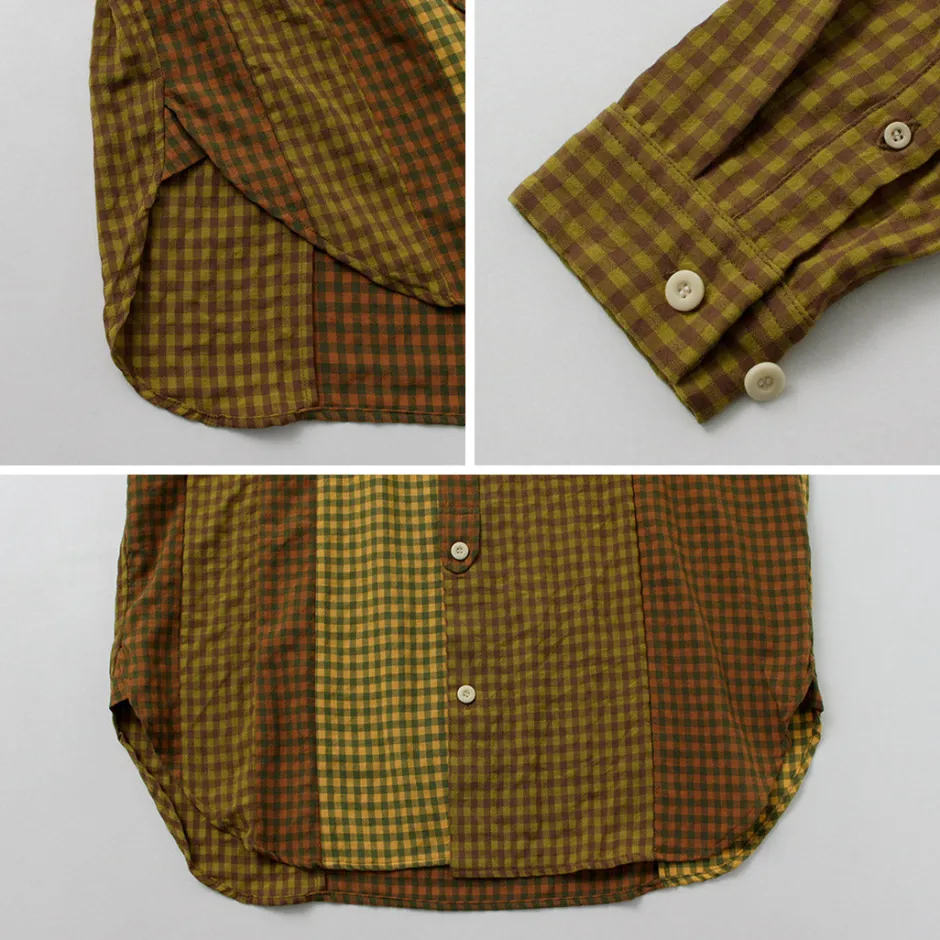 Shirts^DIP/DZT DIP/DZT / Checked combination shirt yellow