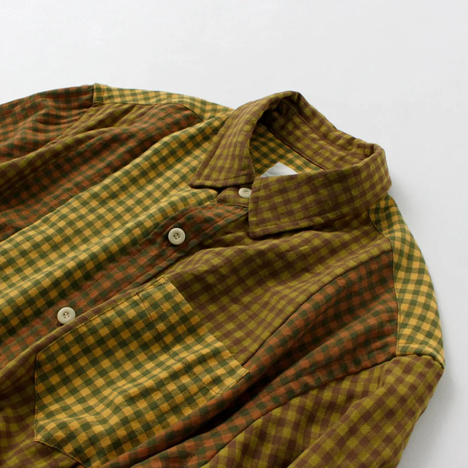 Shirts^DIP/DZT DIP/DZT / Checked combination shirt yellow