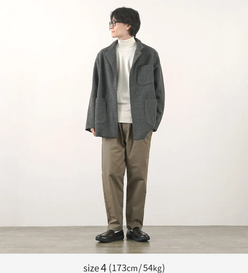 Jackets^FILMELANGE / Hiet Melton Knit Jacket charcoal