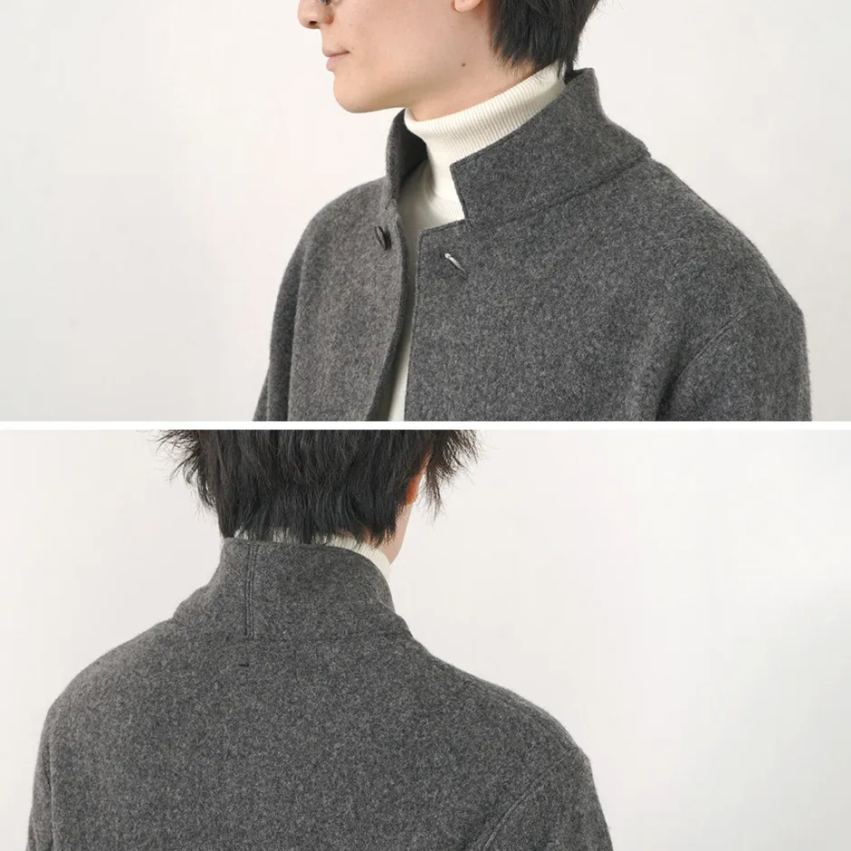 Jackets^FILMELANGE / Hiet Melton Knit Jacket charcoal