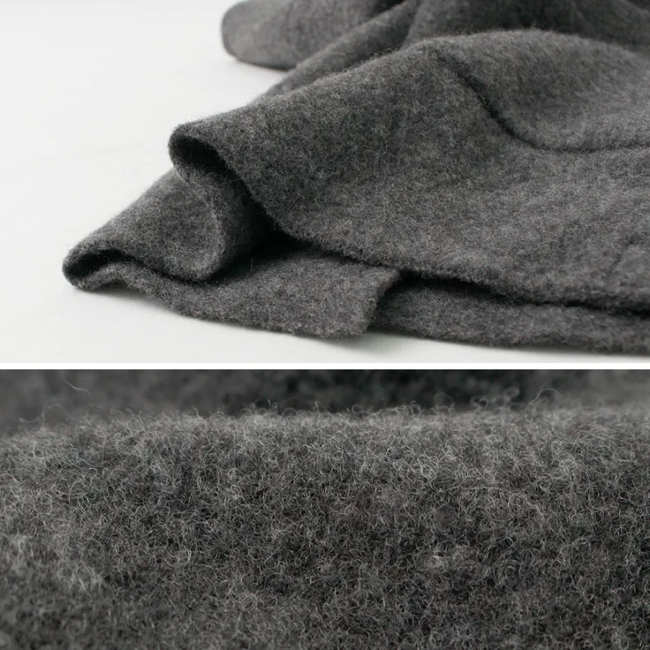 Jackets^FILMELANGE / Hiet Melton Knit Jacket charcoal