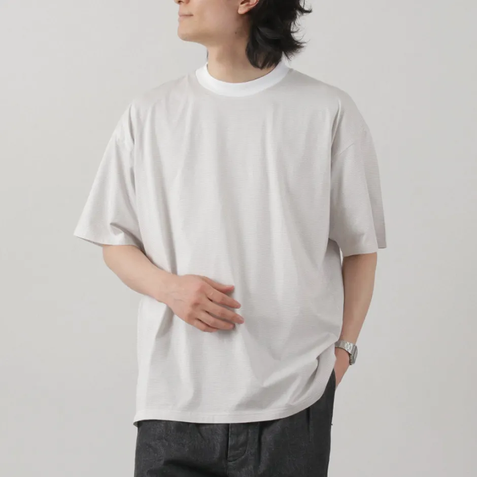 T-Shirts^FLISTFIA / Loose fit Striped crew neck T-shirt