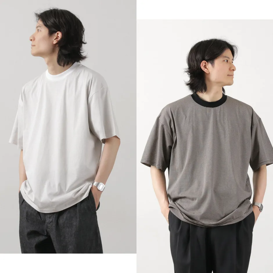 T-Shirts^FLISTFIA / Loose fit Striped crew neck T-shirt