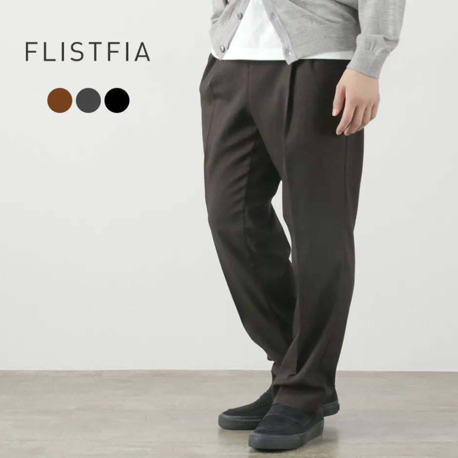 Trousers^FLISTFIA / Wool-like Tuck Wide Trouesrs