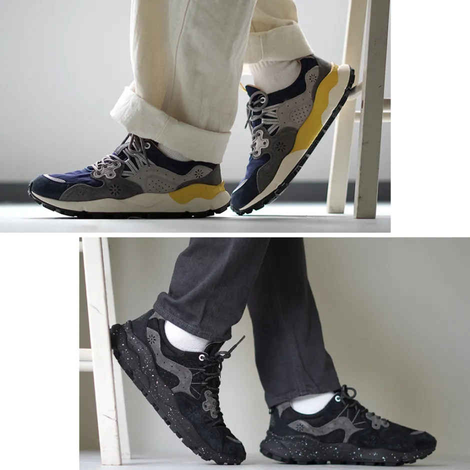 Sneakers^FLOWER MOUNTAIN / Yamano Three Pig Suede and Nylon Sneakers