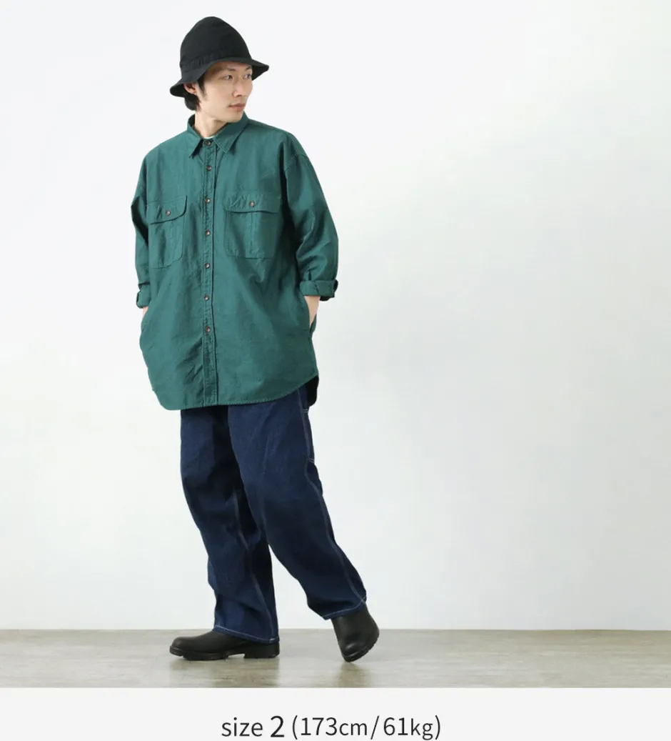 Shirts^FNOR / Grandval garment dye Shrimp sleeve shirt coat green