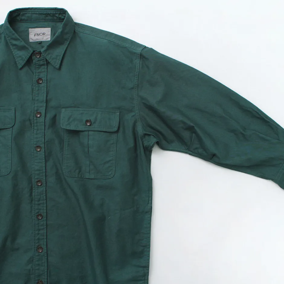 Shirts^FNOR / Grandval garment dye Shrimp sleeve shirt coat green