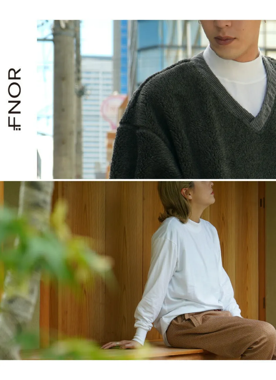 T-Shirts^FNOR / Mock Neck Long Sleeve T-Shirt