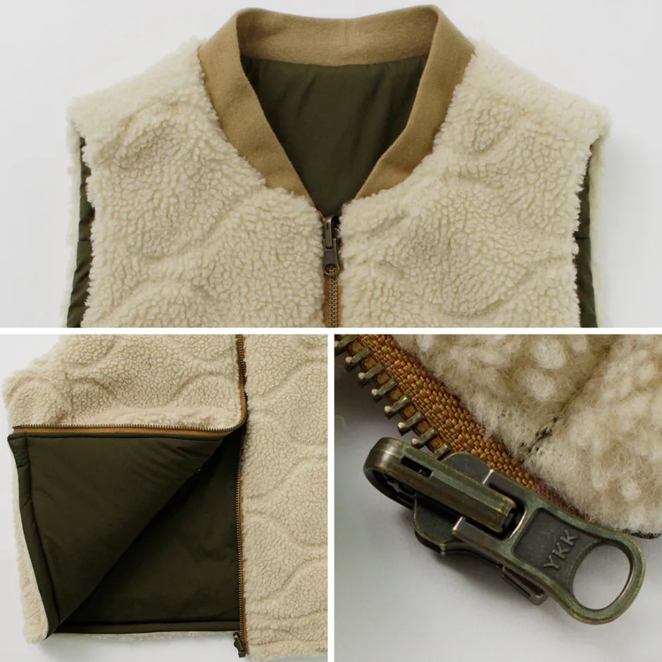 Vests^FNOR / Quilted Sheepskin Boa MIL Vest
