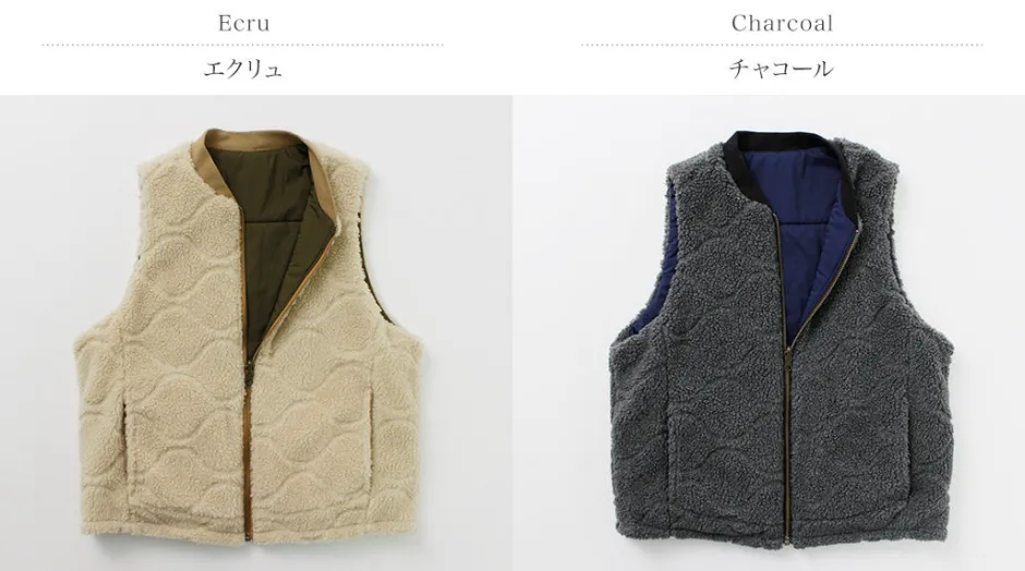 Vests^FNOR / Quilted Sheepskin Boa MIL Vest