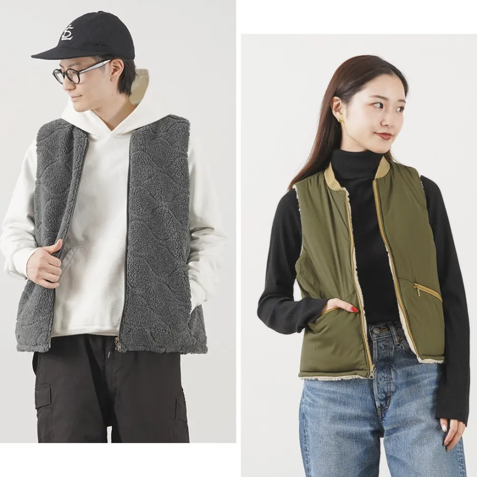 Vests^FNOR / Quilted Sheepskin Boa MIL Vest