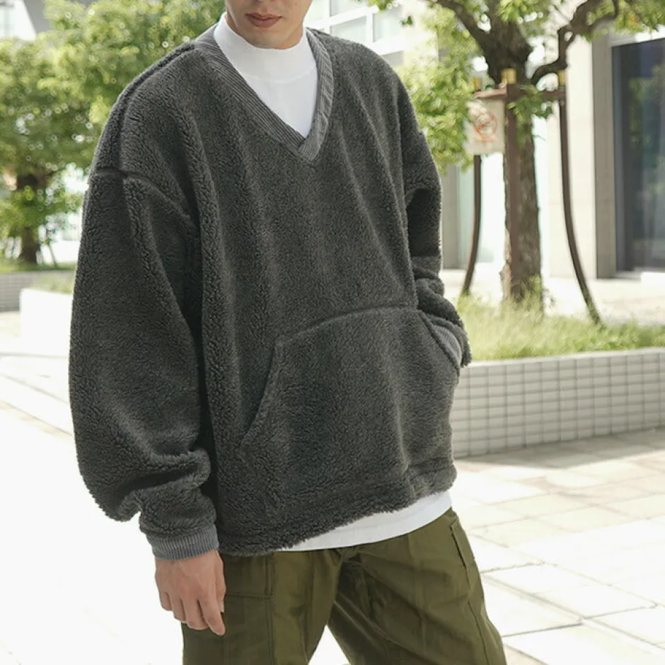Sweatshirts^FNOR / V-Neck Boa Pullover