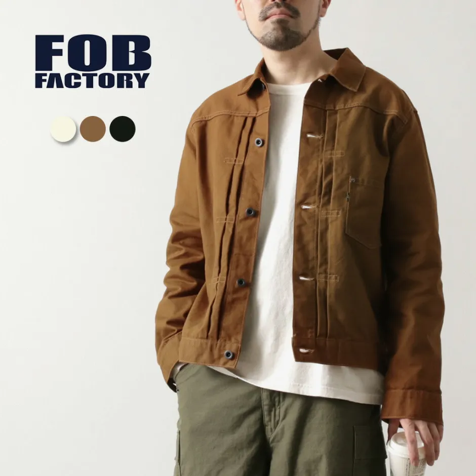 Jackets^FOB FACTORY / F2445 Cotton duck jacket