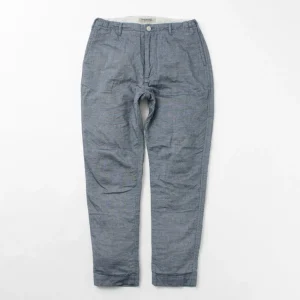 Work Pants & Chinos^FOB FACTORY / F0513 Cotton Linen Double Wave Chambray Pants