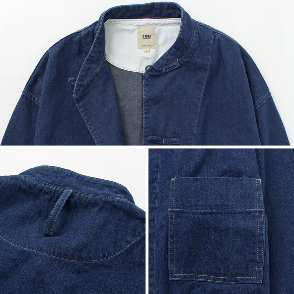 Jackets^FOB FACTORY / F2435 kung fu jacket denim