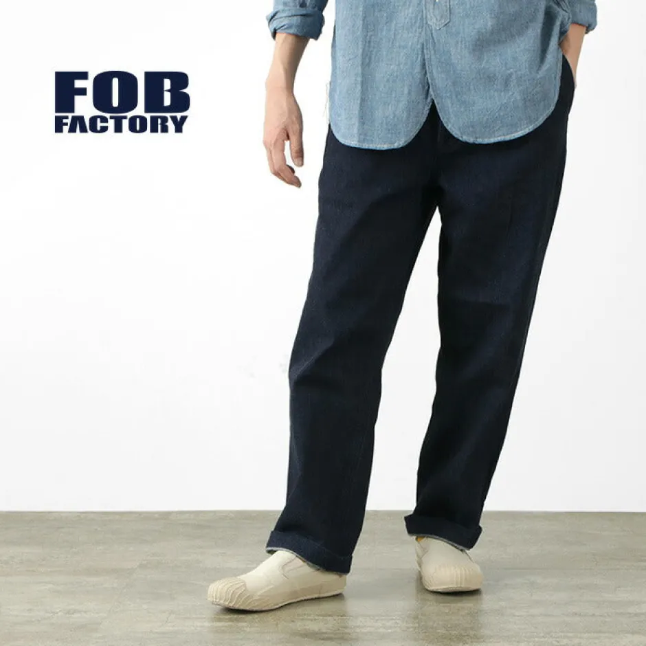 Jeans^FOB FACTORY / F0508 denim track pants one-wash