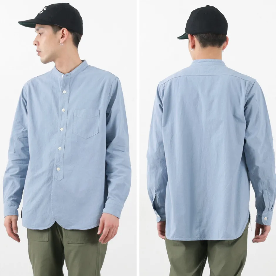 Shirts^FOB FACTORY / F3464 Dye band collar shirt