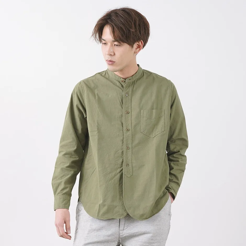 Shirts^FOB FACTORY / F3464 Dye band collar shirt