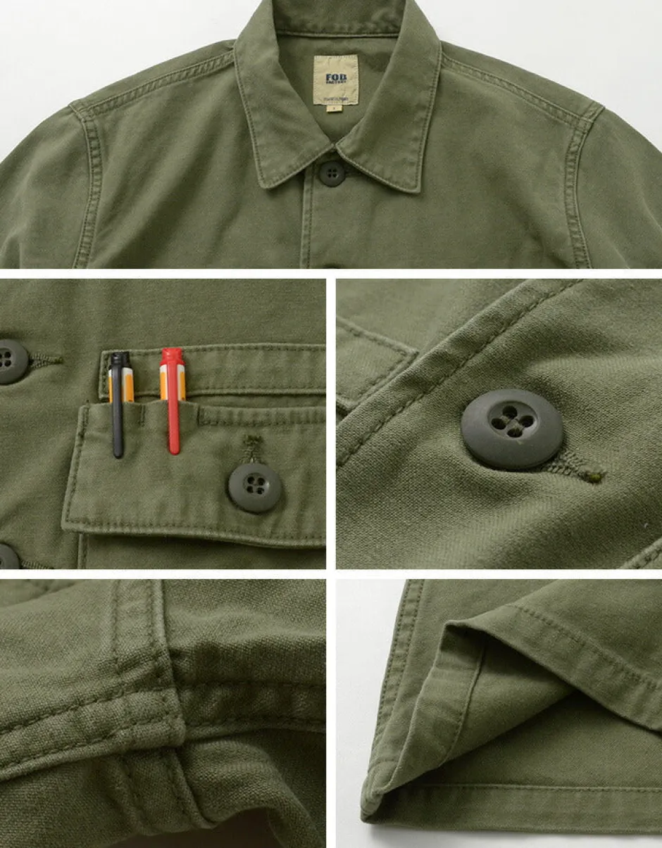 Jackets^FOB FACTORY / F2362 Fatigue jacket olive