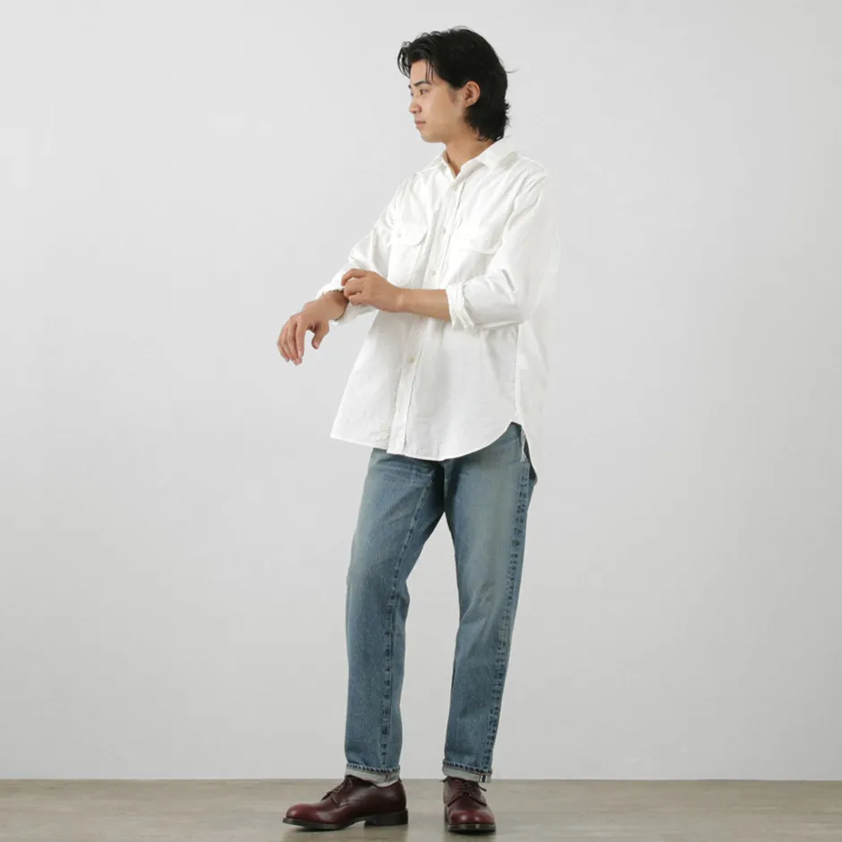 Shirts^FOB FACTORY / F3496 Ox work shirt white