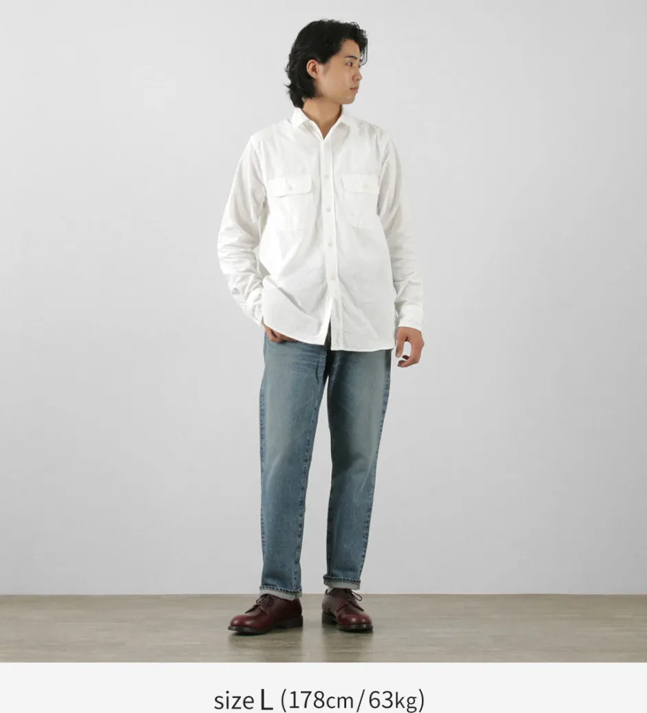Shirts^FOB FACTORY / F3496 Ox work shirt white