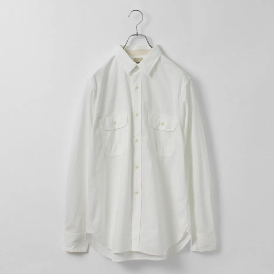 Shirts^FOB FACTORY / F3496 Ox work shirt white