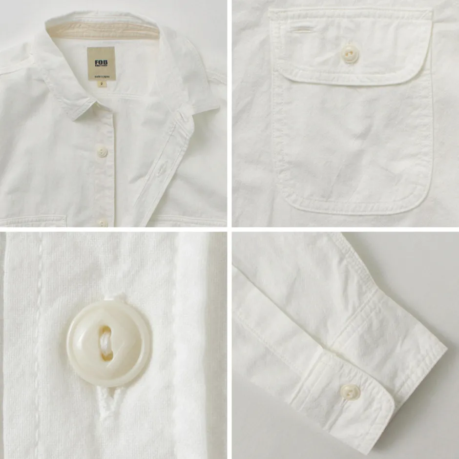 Shirts^FOB FACTORY / F3496 Ox work shirt white